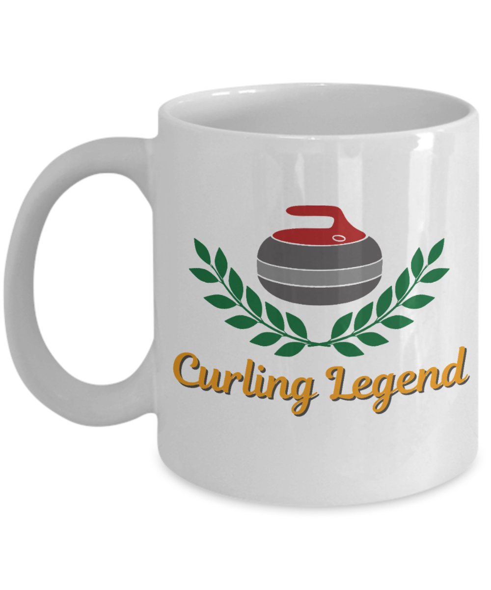 Curling Sport Gifts Coffee Mug Curling Legend Birthday Christmas Gift Idea For Men Women 11 oz or 15 oz