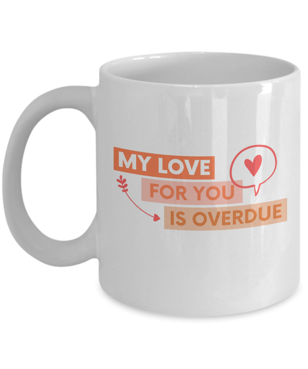 Librarian Gifts Coffee Mug My Love For You Is Overdue Birthday Christmas Gift Idea For Men Women 11 oz or 15 oz