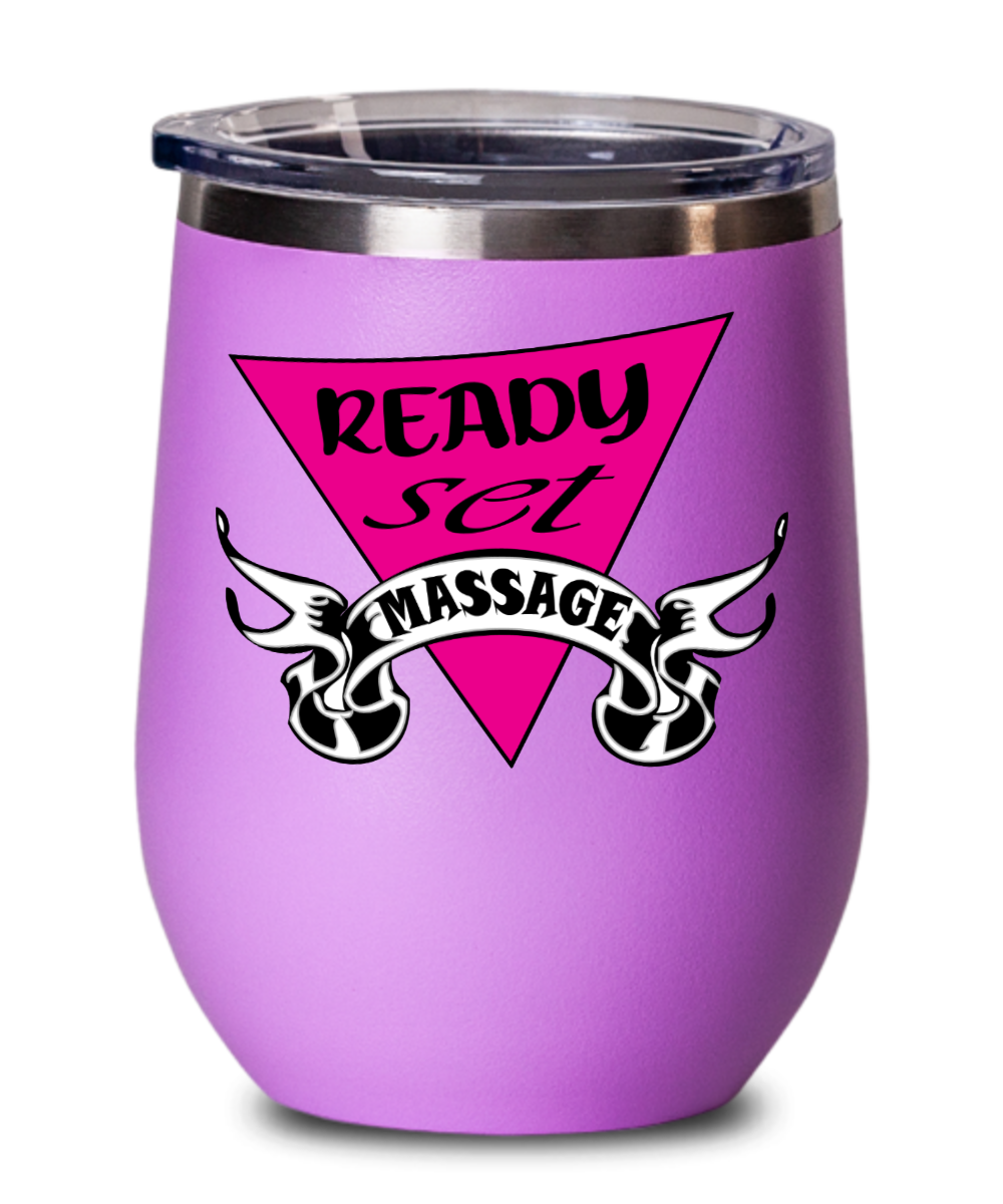 Massage Gifts Ready Set Massage Birthday Christmas Gift Idea For Men Women Wine Glass