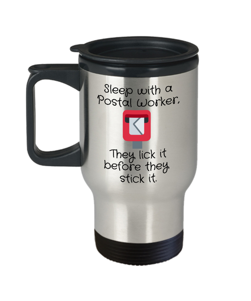 Postal Worker Gifts Sleep With A Postal Worker Birthday Christmas Gift Idea Travel Mug