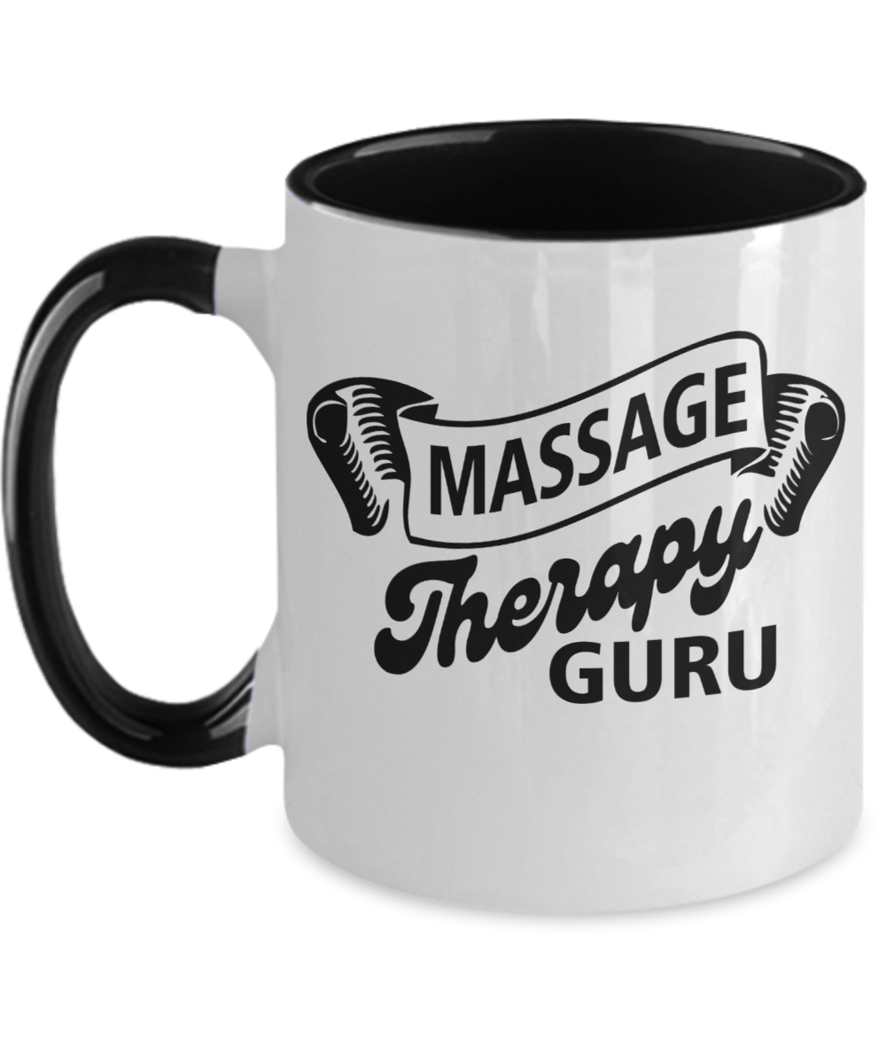 Massage Gifts Massage Therapy Guru Birthday Christmas Gift Idea Two Tone Coffee Mug 11oz