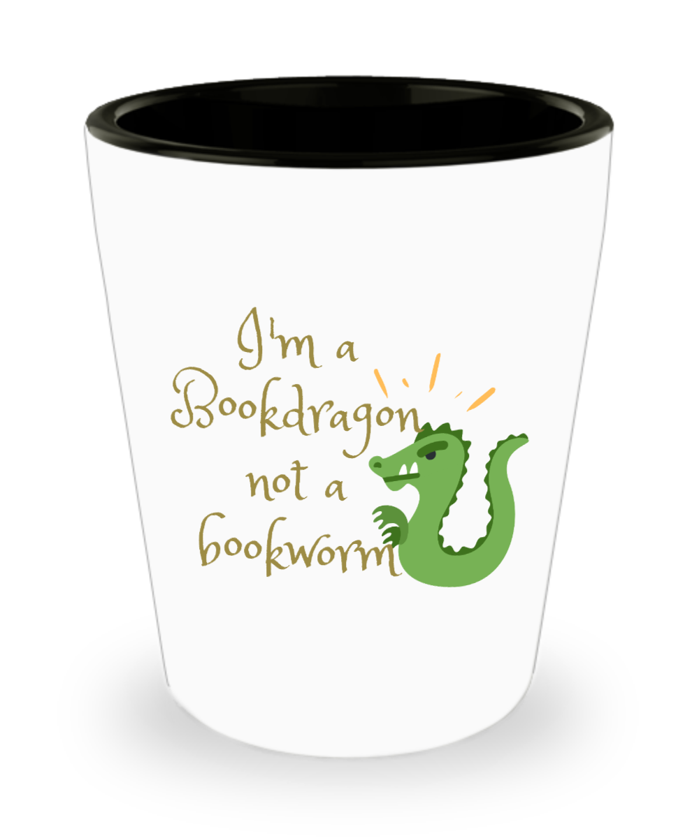 Librarian Gifts Im A Bookdragon Not A Bookworm Birthday Christmas Gift Idea For Men Women Shot Glass