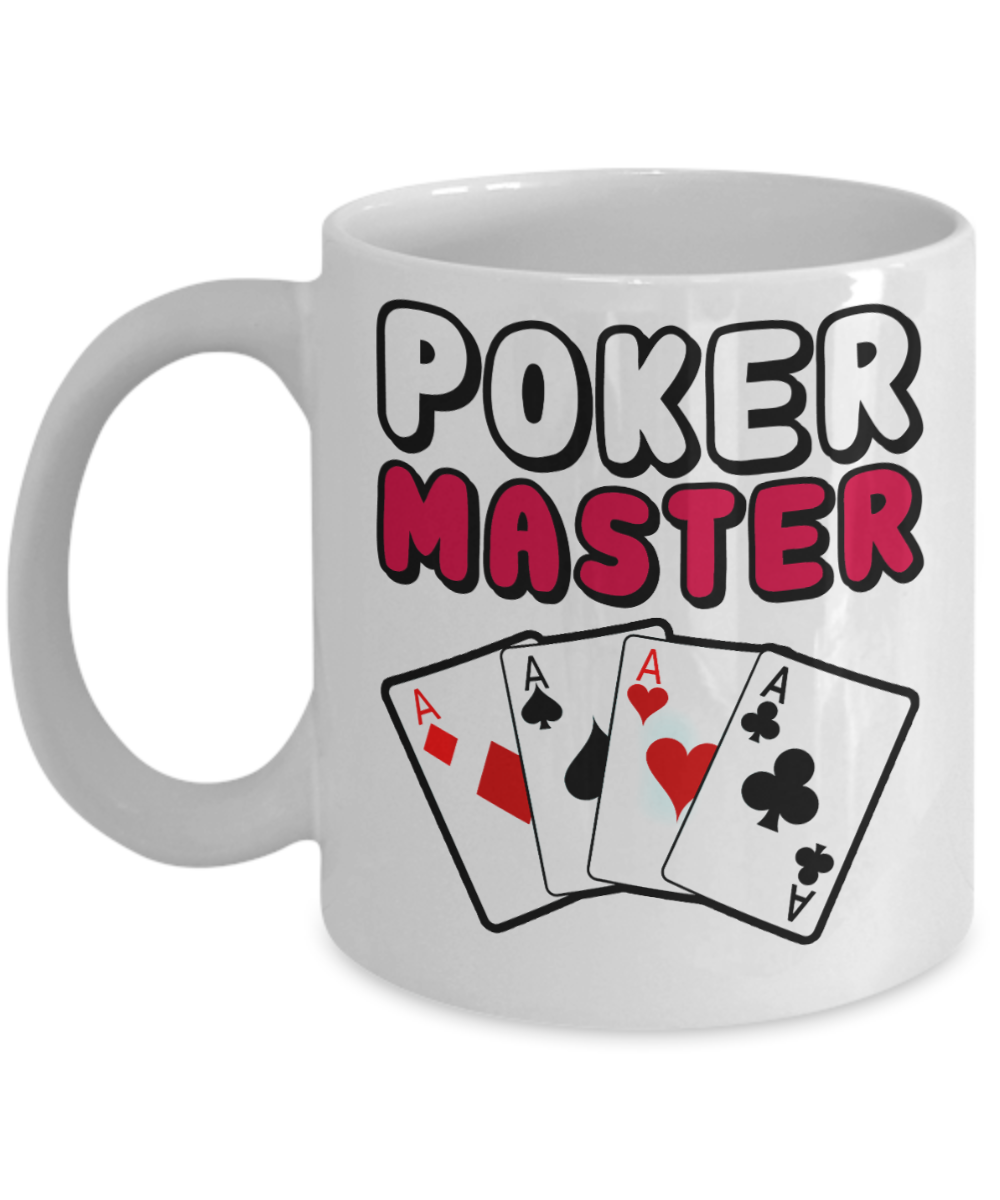 Poker Gifts Coffee Mug Poker Master Birthday Christmas Gift Idea For Men Women 11 oz or 15 oz