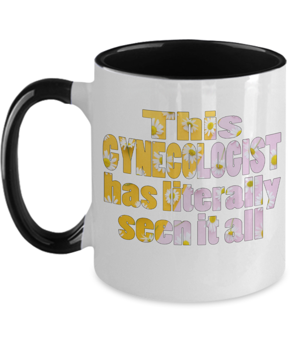 Gynecologist Gifts This Gynecologist Birthday Christmas Gift Idea Two Tone Coffee Mug 11oz