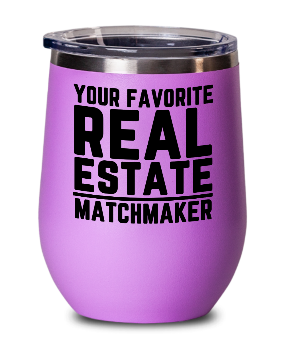 Realtor Gifts Your Favorite Real Estate Birthday Christmas Gift Idea For Men Women Wine Glass