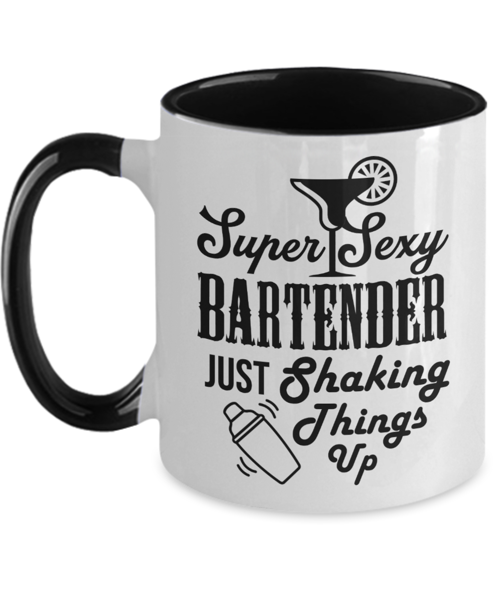 Bartender Gifts Super Sexy Bartender Birthday Christmas Gift Idea For Men Women Two Tone Coffee Mug 11oz