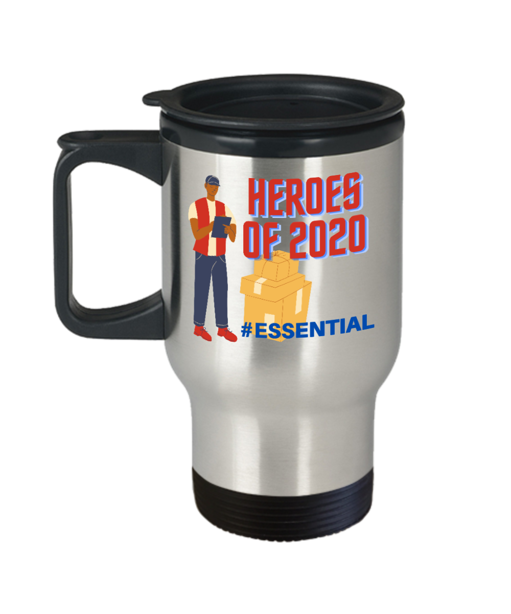 Postal Worker Gifts Heroes Of 2020 Birthday Christmas Gift Idea For Men Travel Mug