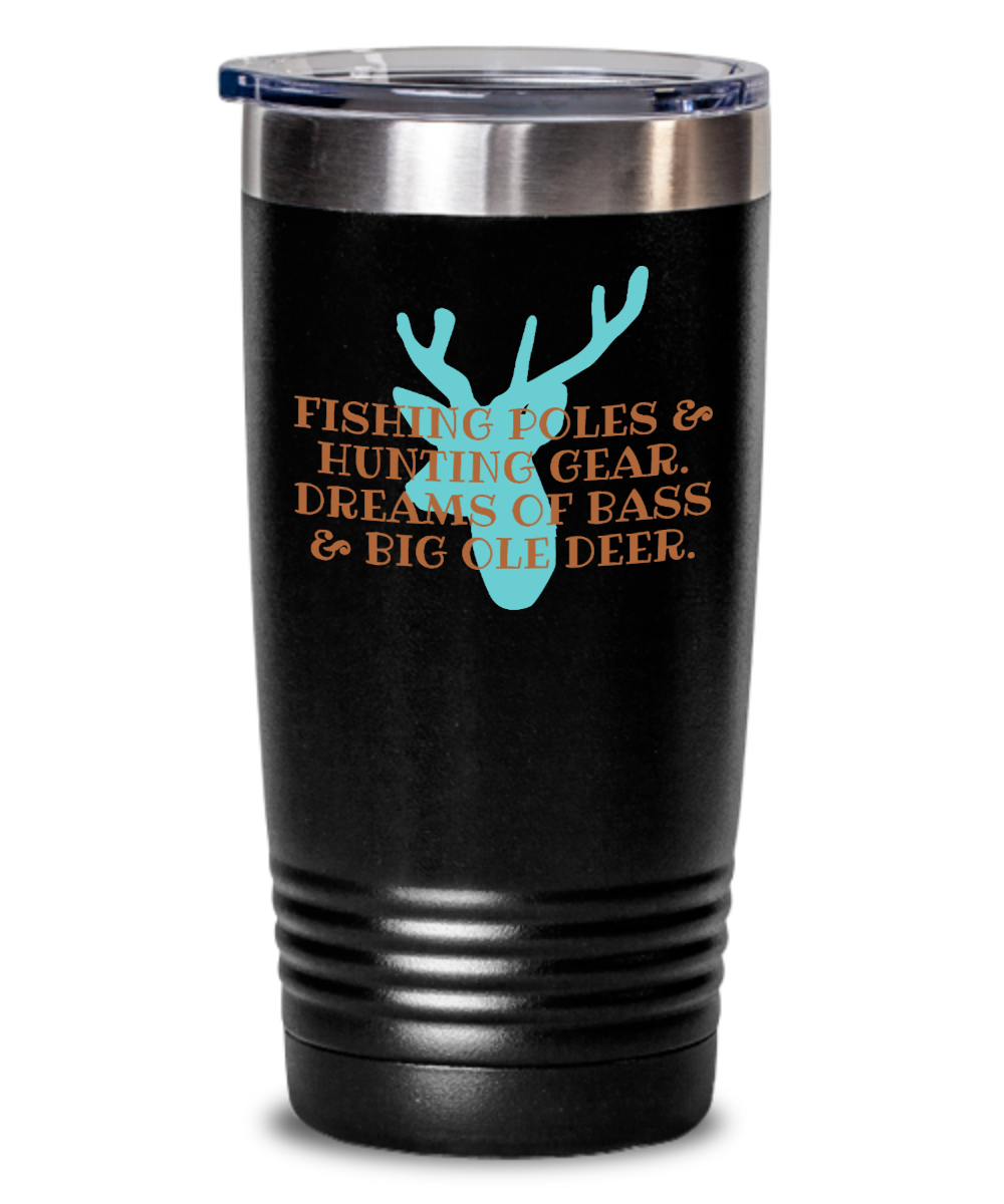 Hunting Gifts Fishing Poles And Hunting Gears Birthday Christmas Gift Idea 20oz 20oz or 30oz Tumbler