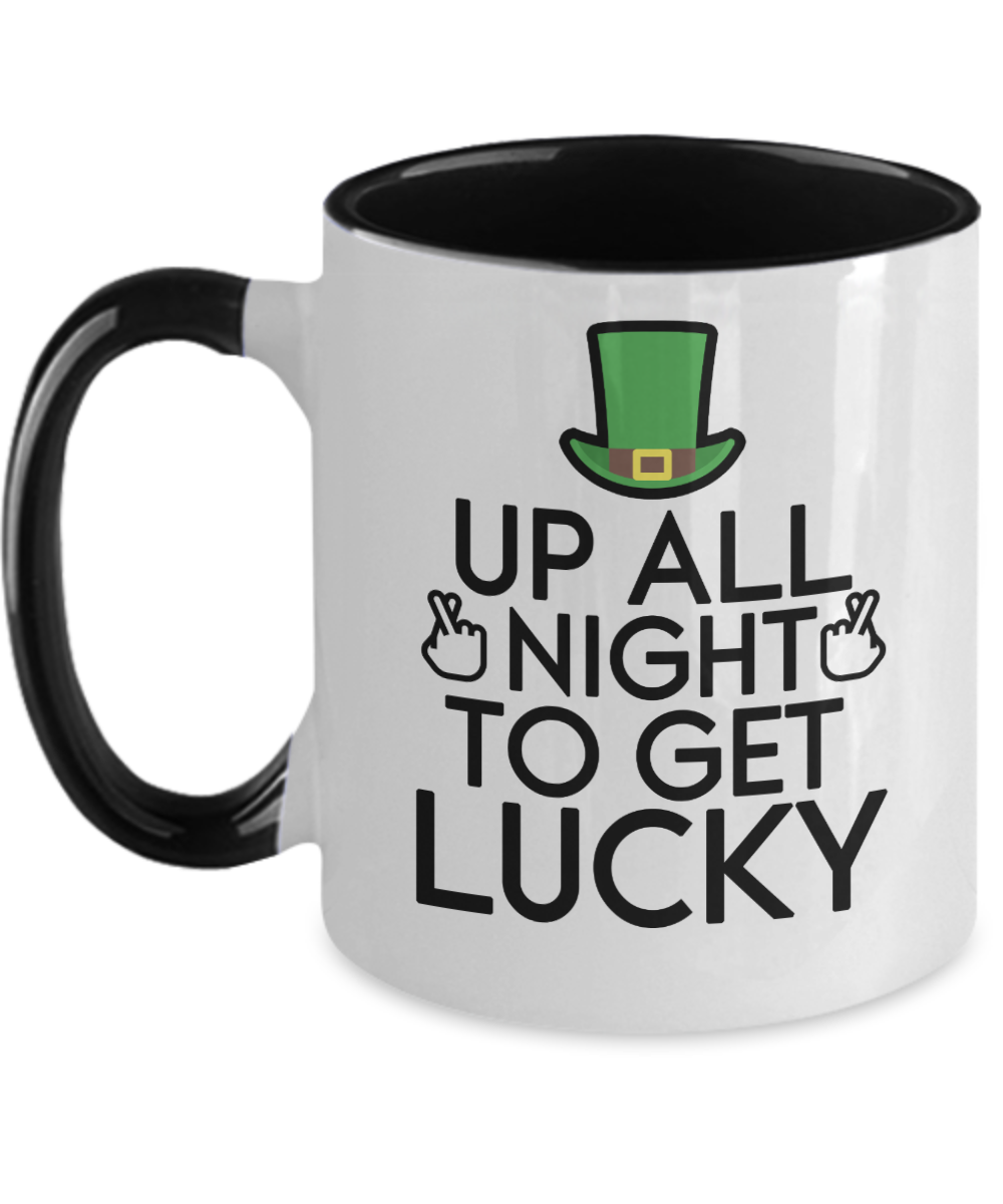 Poker Gifts Up All Night To Get Lucky Birthday Christmas Gift Idea For Men Women Two Tone Coffee Mug 11oz