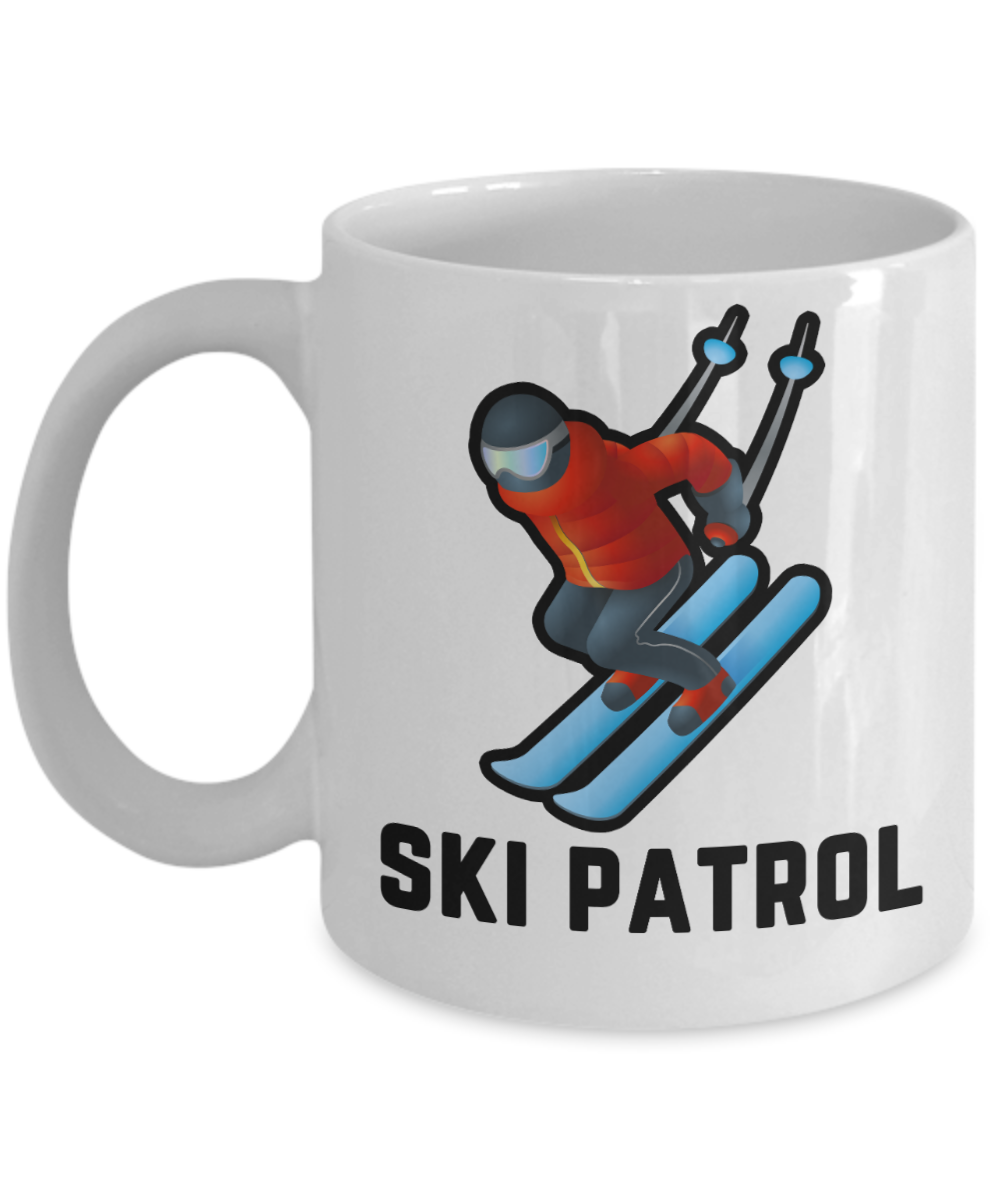 Skiing Gifts Coffee Mug Ski Patrol Birthday Christmas Gift Idea For Men Women 11 oz or 15 oz