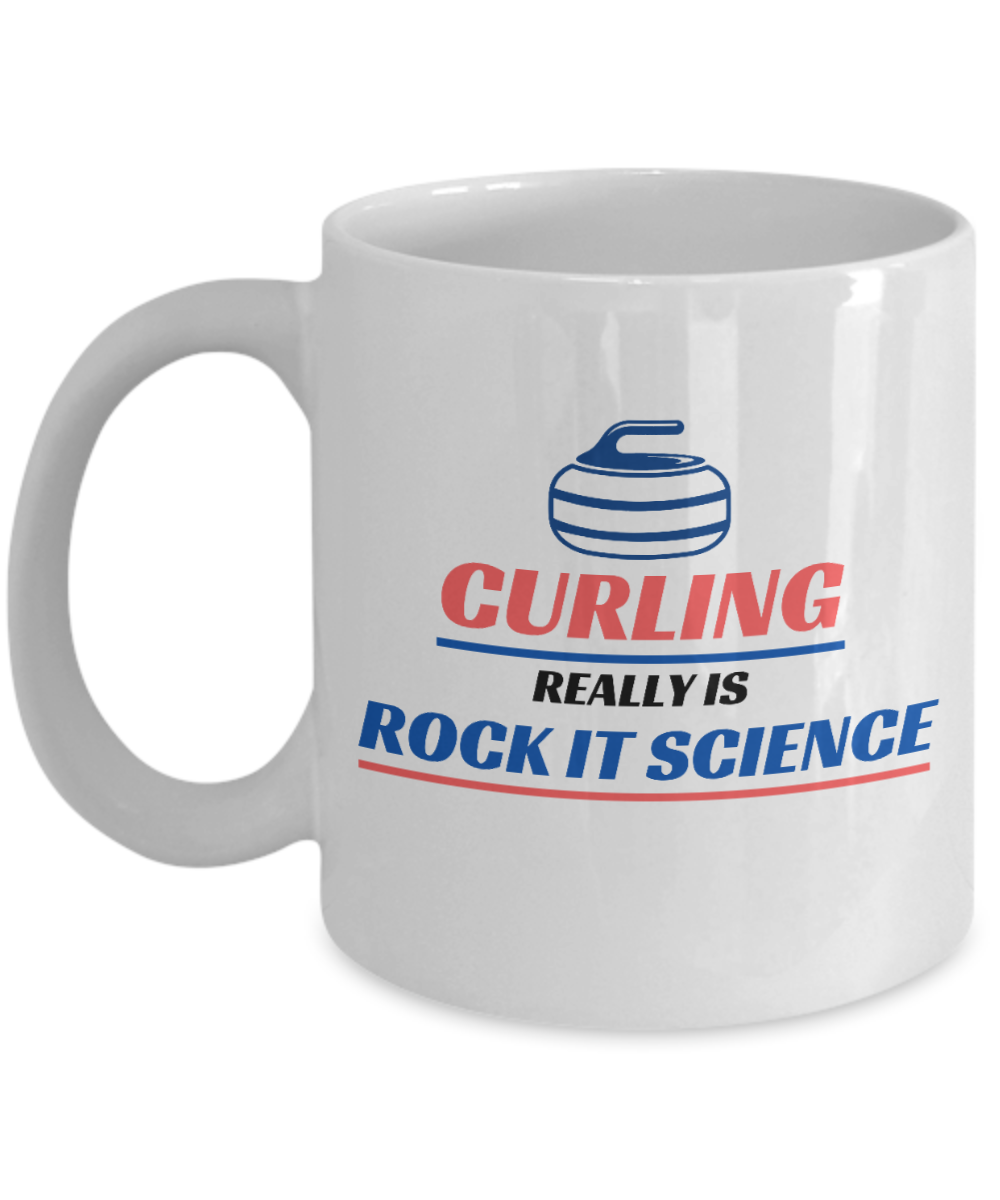 Curling Sport Gifts Coffee Mug Curling Really Is Rock Birthday Christmas Gift Idea For Men Women 11 oz or 15 oz