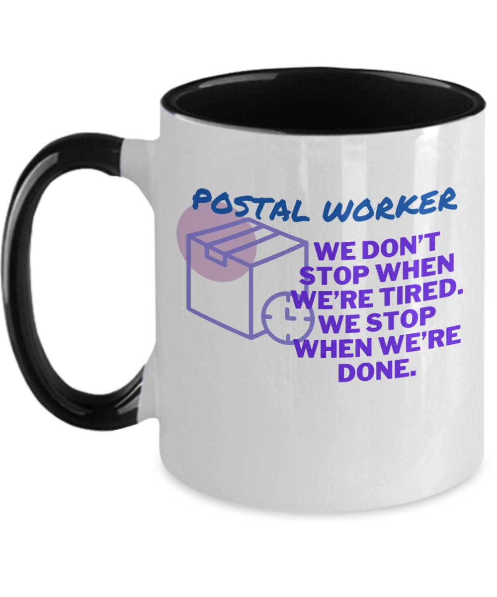 Postal Worker Gifts Postal Worker Birthday Christmas Gift Idea Two Tone Coffee Mug 11oz