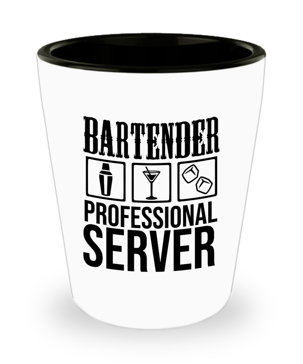 Bartender Gifts Bartender Professional Server Birthday Christmas Gift Idea For Men Women Shot Glass