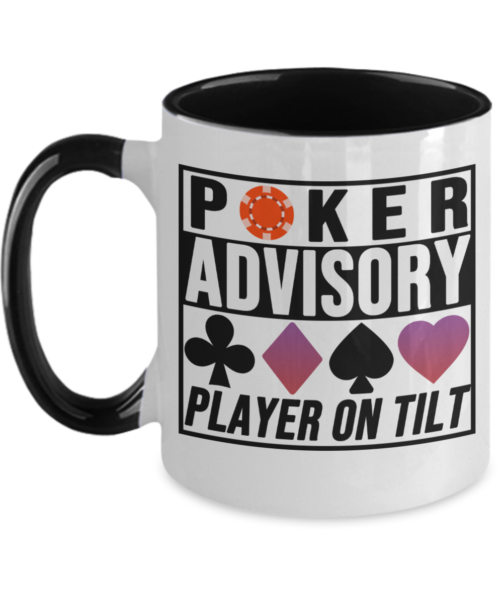 Poker Gifts Poker Advisory Birthday Christmas Gift Idea For Men Women Two Tone Coffee Mug 11oz