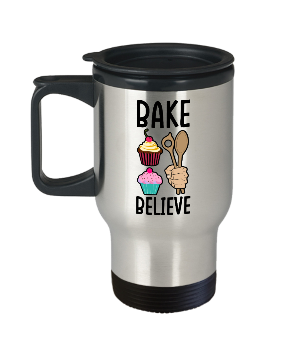 Baking Gifts Bake Believe Birthday Christmas Gift Idea For Men Women Travel Mug