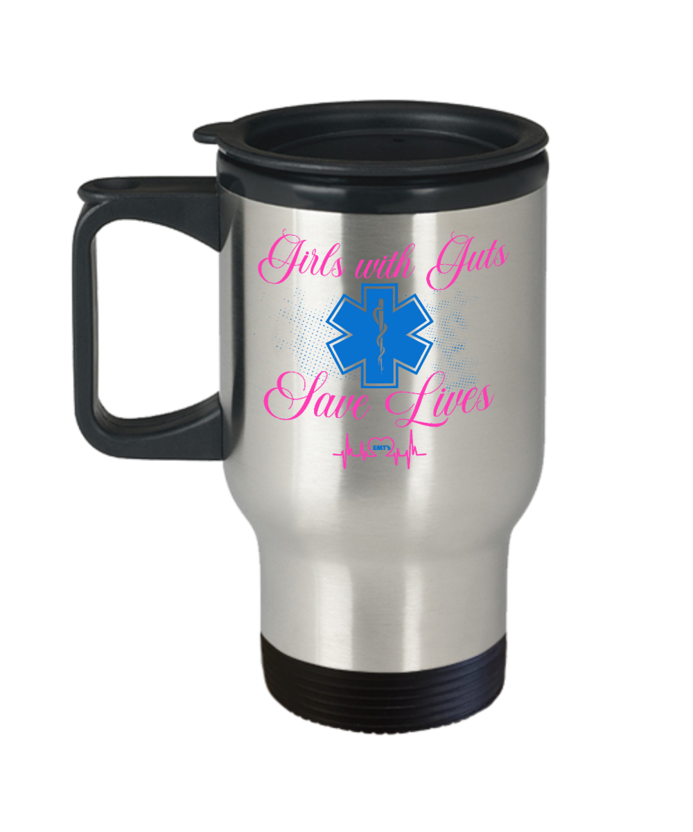 Emt Gifts Girls With Guts  Birthday Christmas Gift Idea For Women Travel Mug