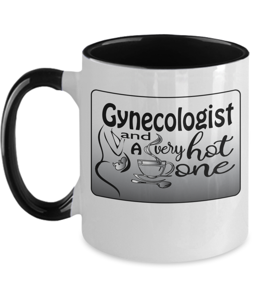 Gynecologist Gifts A Very Hot One Birthday Christmas Gift Idea Two Tone Coffee Mug 11oz