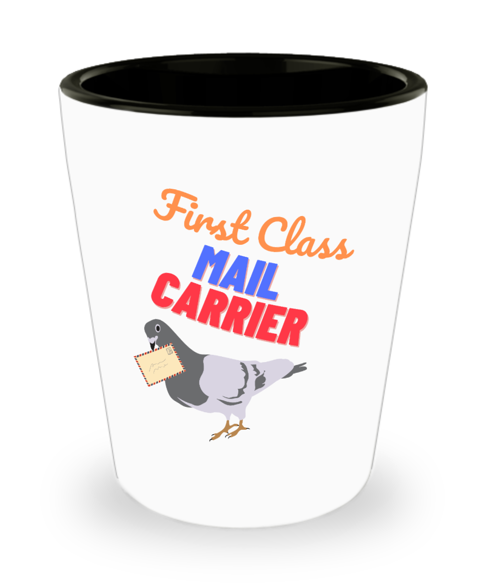 Postal Worker Gifts First Class Mail Carrier Birthday Christmas Gift Idea For Men Women Shot Glass