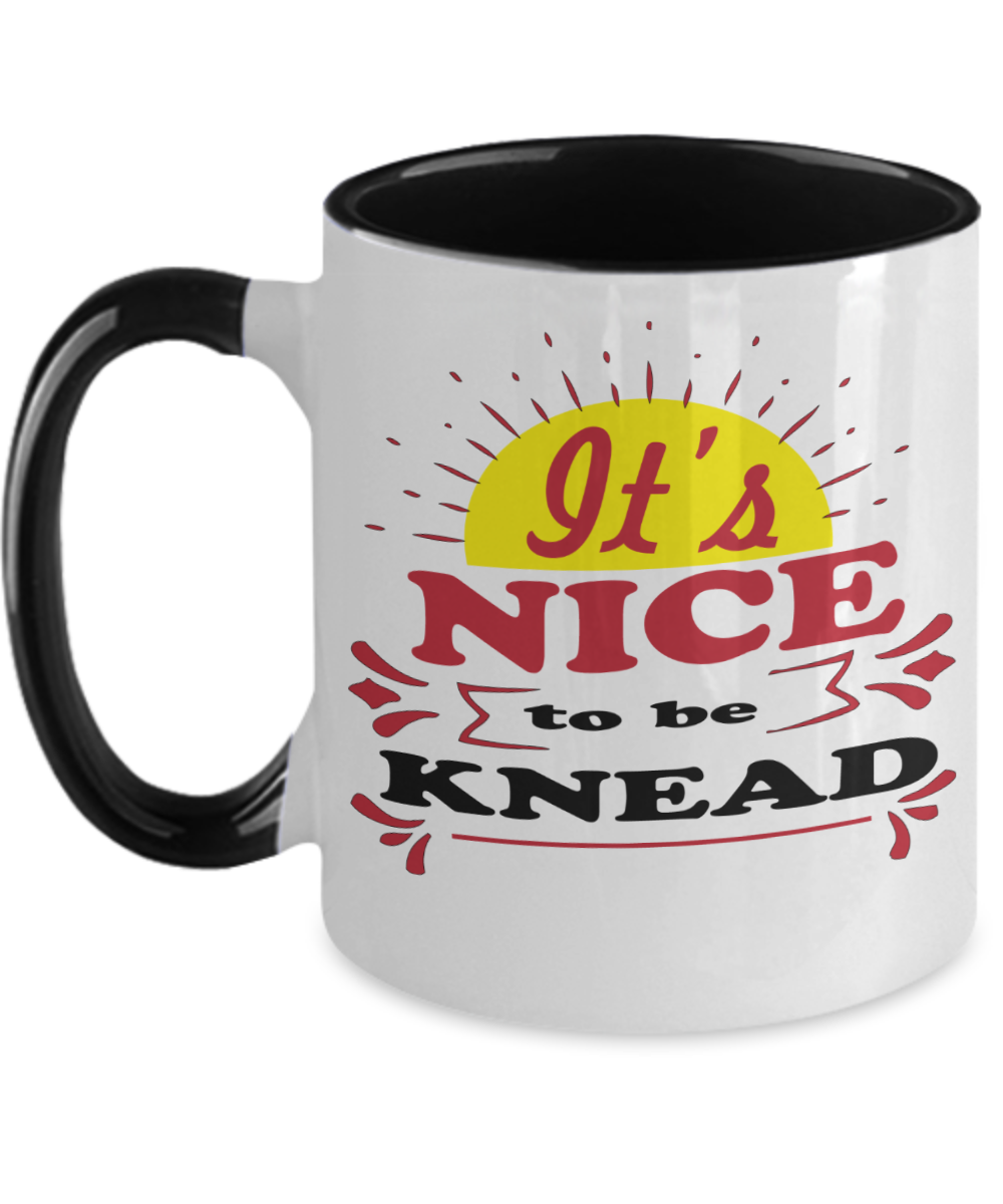 Massage Gifts Its Nice To Be Knead Birthday Christmas Gift Idea Two Tone Coffee Mug 11oz