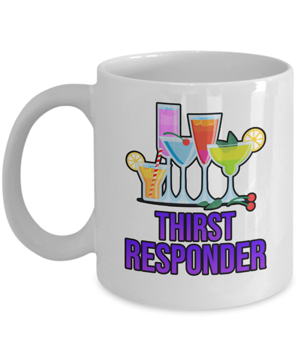 Bartender Gifts Coffee Mug Thirst Responder Birthday Christmas Gift Idea For Men Women 11 oz or 15 oz