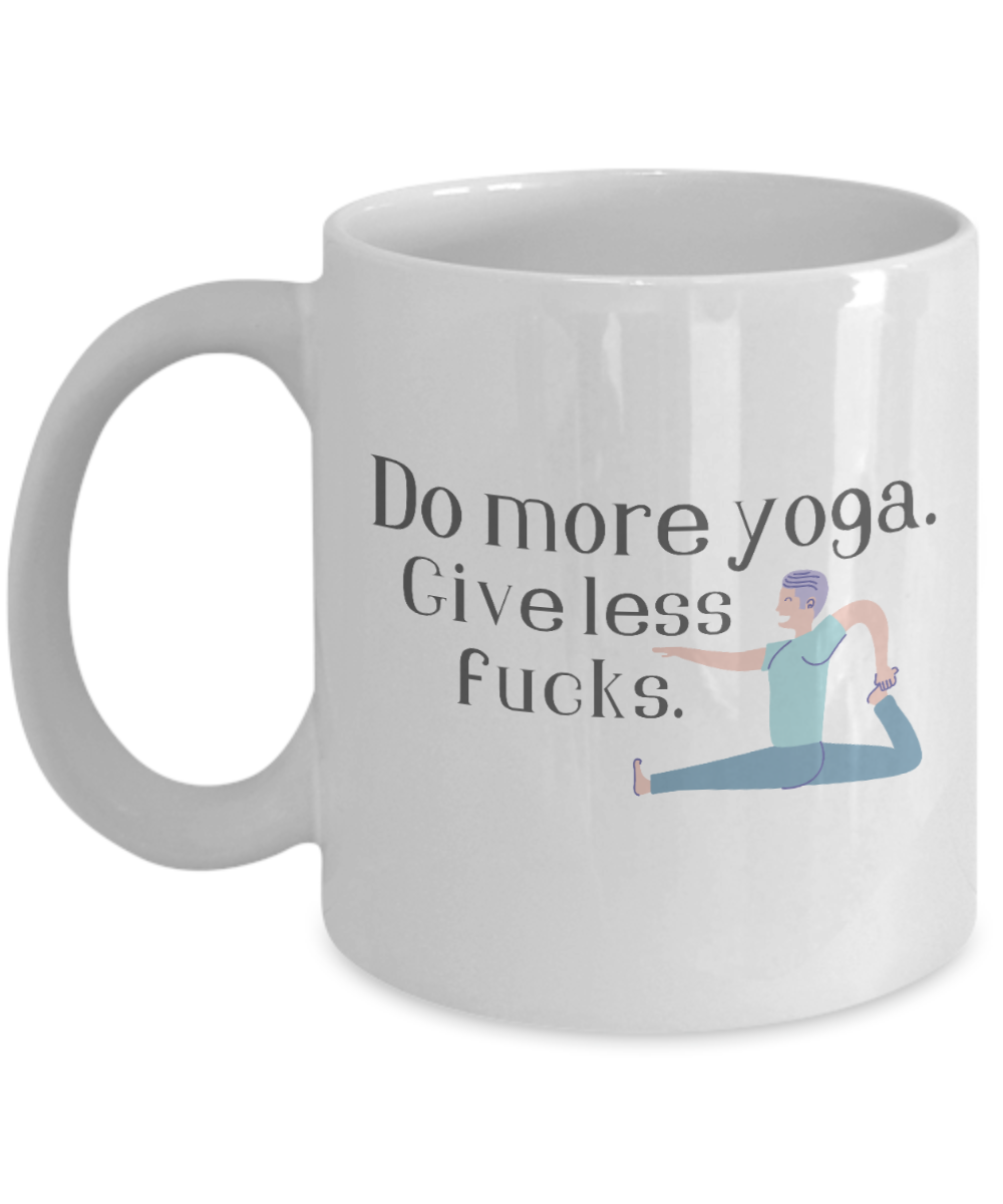 Yoga Gifts Coffee Mug Do More Yoga Birthday Christmas Gift Idea For Men 11 oz or 15 oz