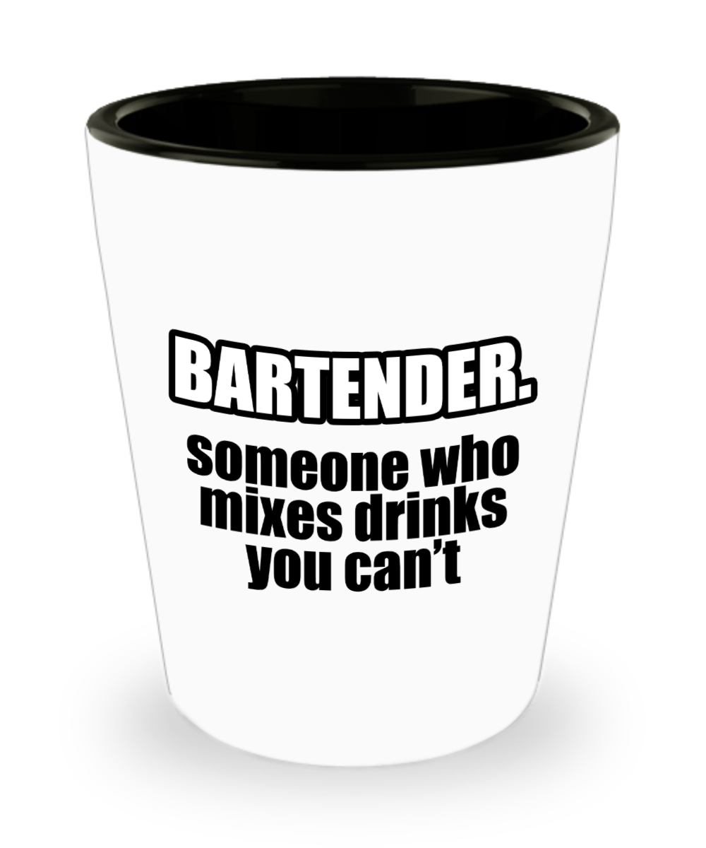 Bartender Gifts Bartenders Someone Who Mixes Birthday Christmas Gift Idea For Men Women Shot Glass