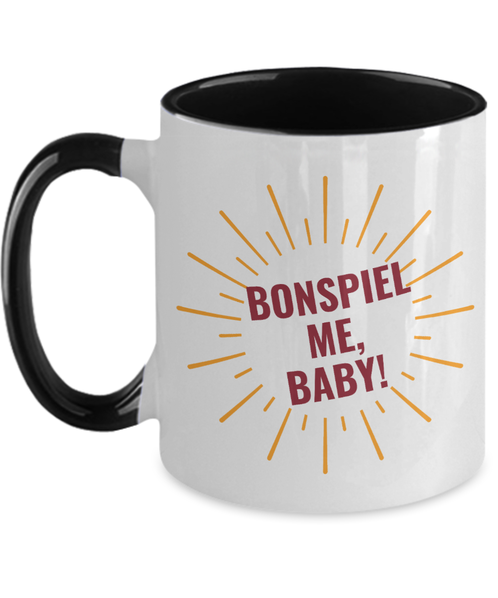 Curling Sport Gifts Bonspiel Me Baby Birthday Christmas Gift Idea Two Tone Coffee Mug 11oz