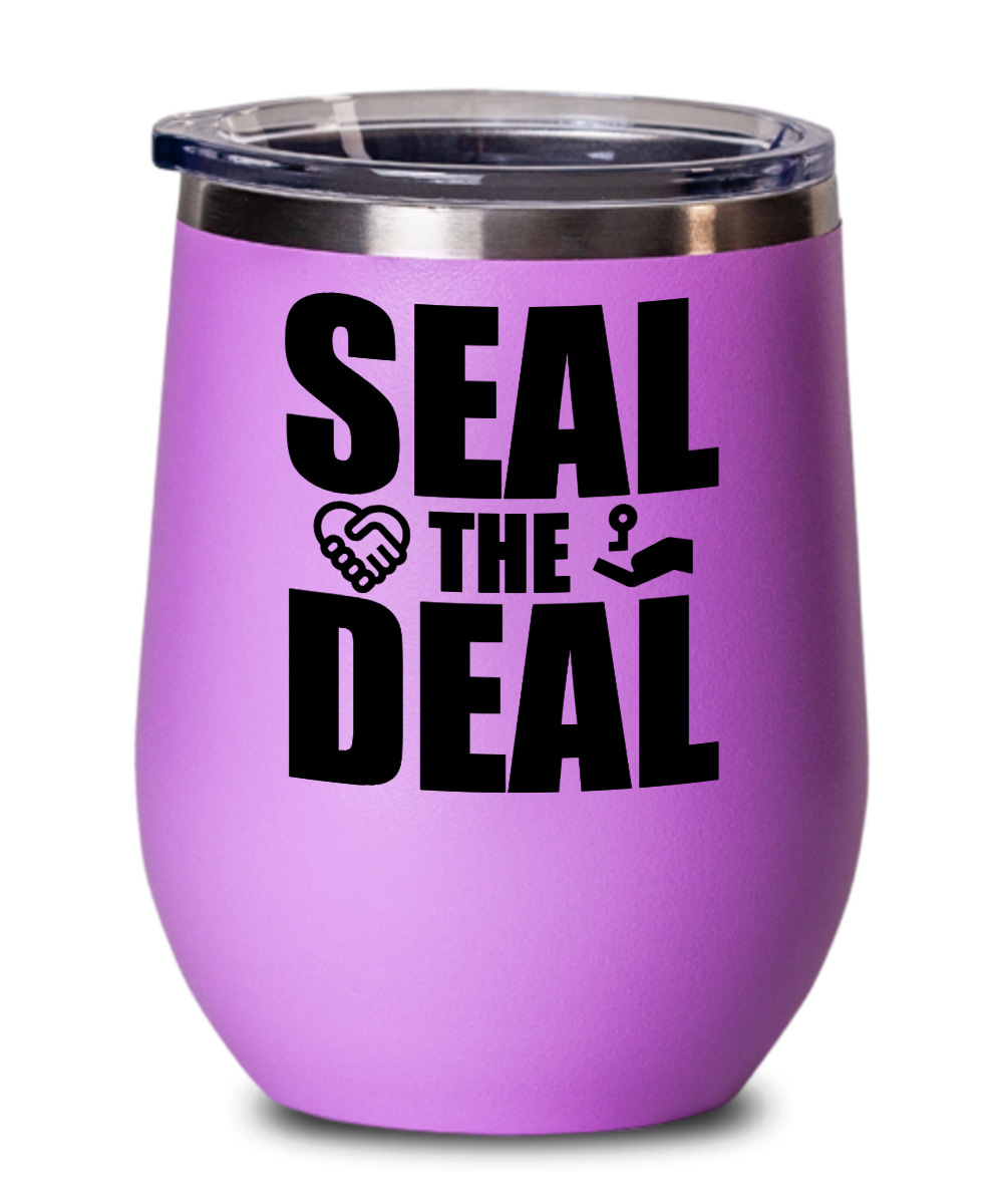 Realtor Gifts Seal The Deal Birthday Christmas Gift Idea For Men Women Wine Glass