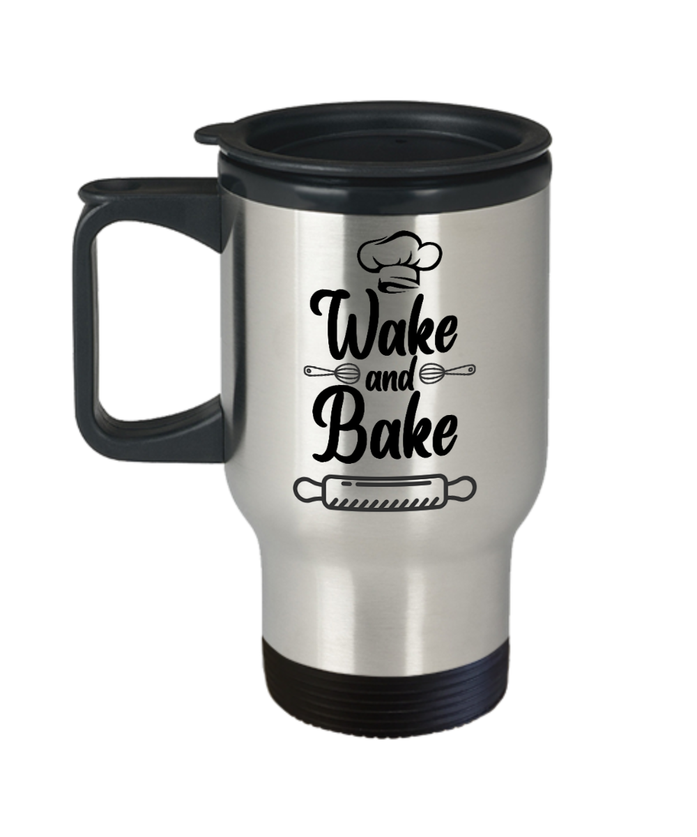 Baking Gifts Wake And Bake Birthday Christmas Gift Idea For Men Women Travel Mug