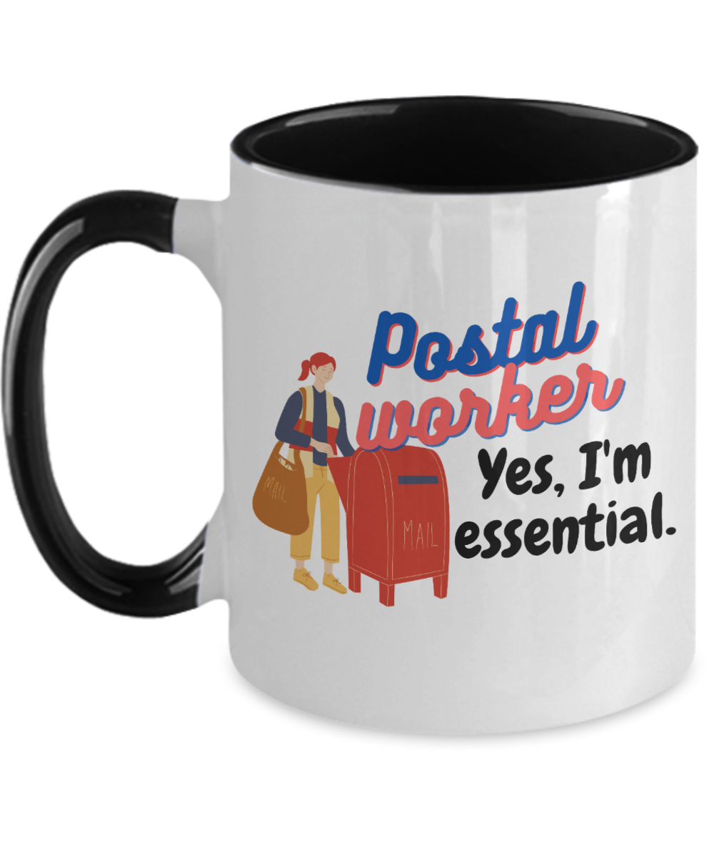 Postal Worker Gifts Postal Worker Birthday Christmas Gift Idea Two Tone Coffee Mug 11oz