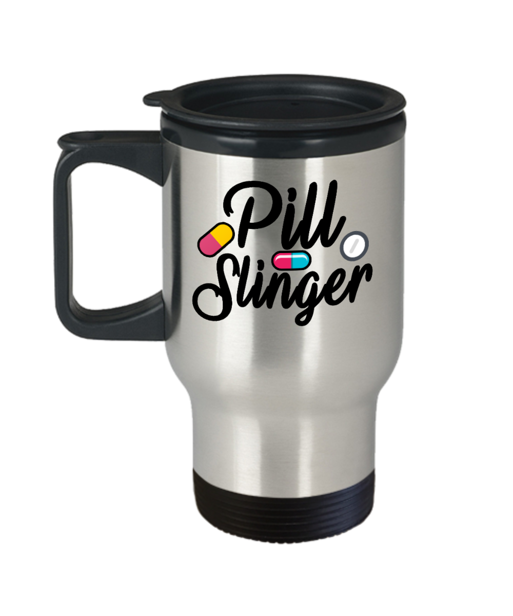 Pharmacist Gifts Pill Slinger Birthday Christmas Gift Idea For Men Women Travel Mug