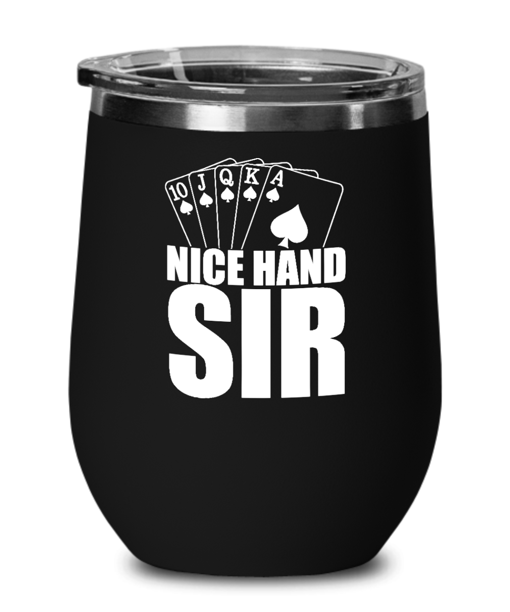 Poker Gifts Nice Hand Sir Birthday Christmas Gift Idea For Men Wine Glass