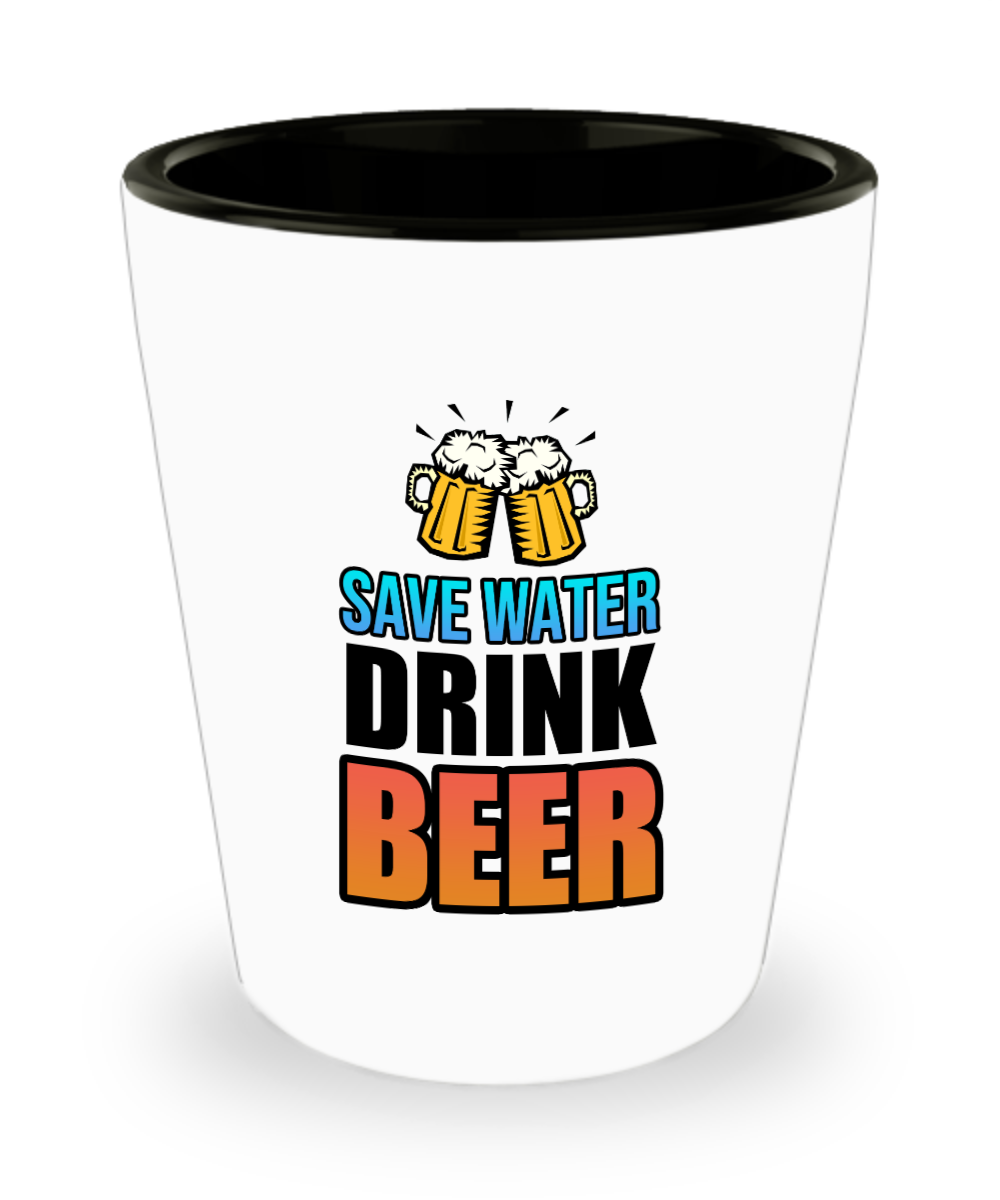 Bartender Gifts Save Water Drink Beer Birthday Christmas Gift Idea For Men Women Shot Glass