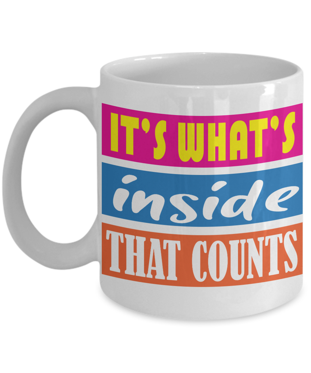 11 oz or 15 oz Coffee Mug - It's What's Inside That Counts - Boyfriend, Girlfriend, Birthday, Funny, Novelty, Gift, Gynecologist