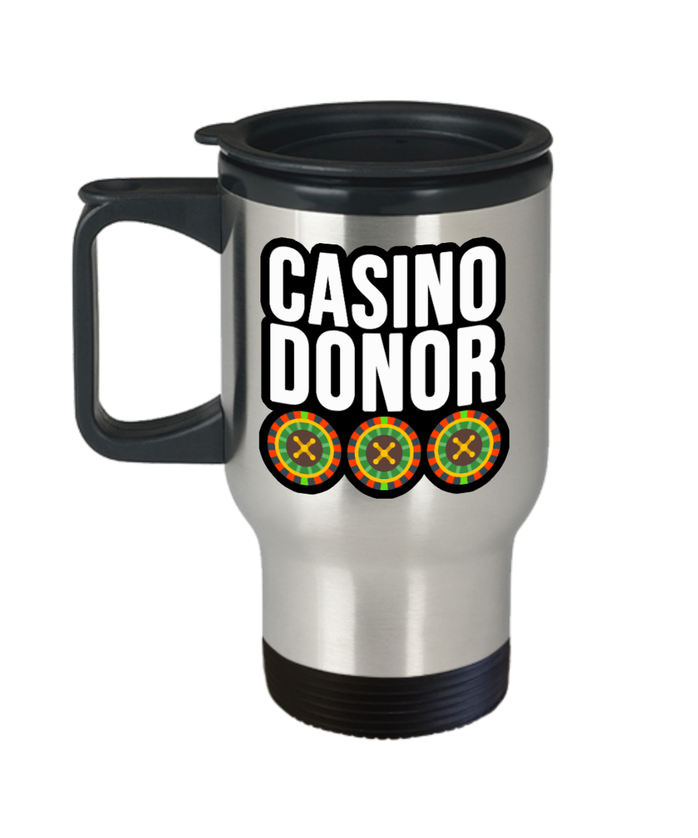 Poker Gifts Casino Donor Birthday Christmas Gift Idea For Men Women Travel Mug