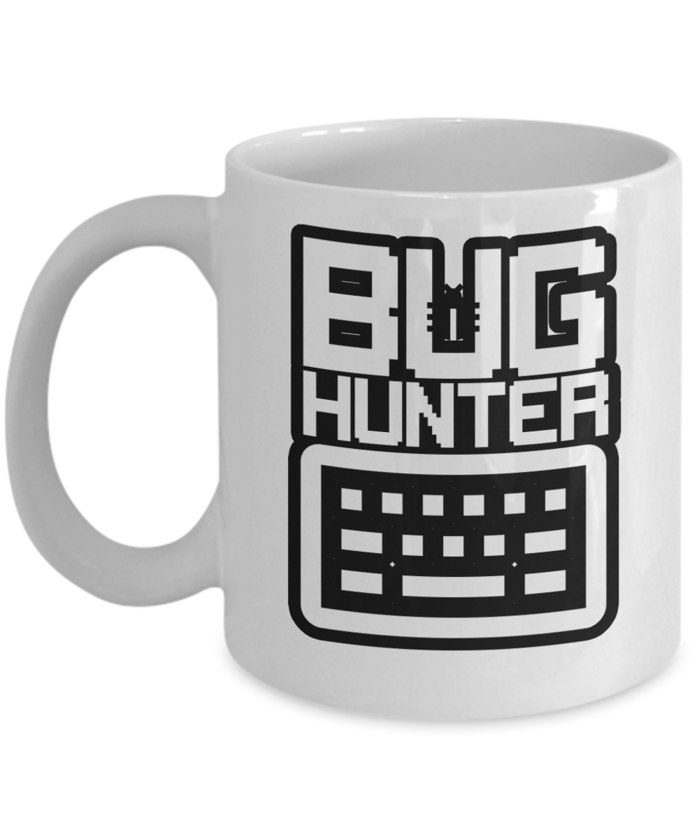 Computer Programming Gifts Coffee Mug Bug Hunter Birthday Christmas Gift Idea For Men Women 11 oz or 15 oz