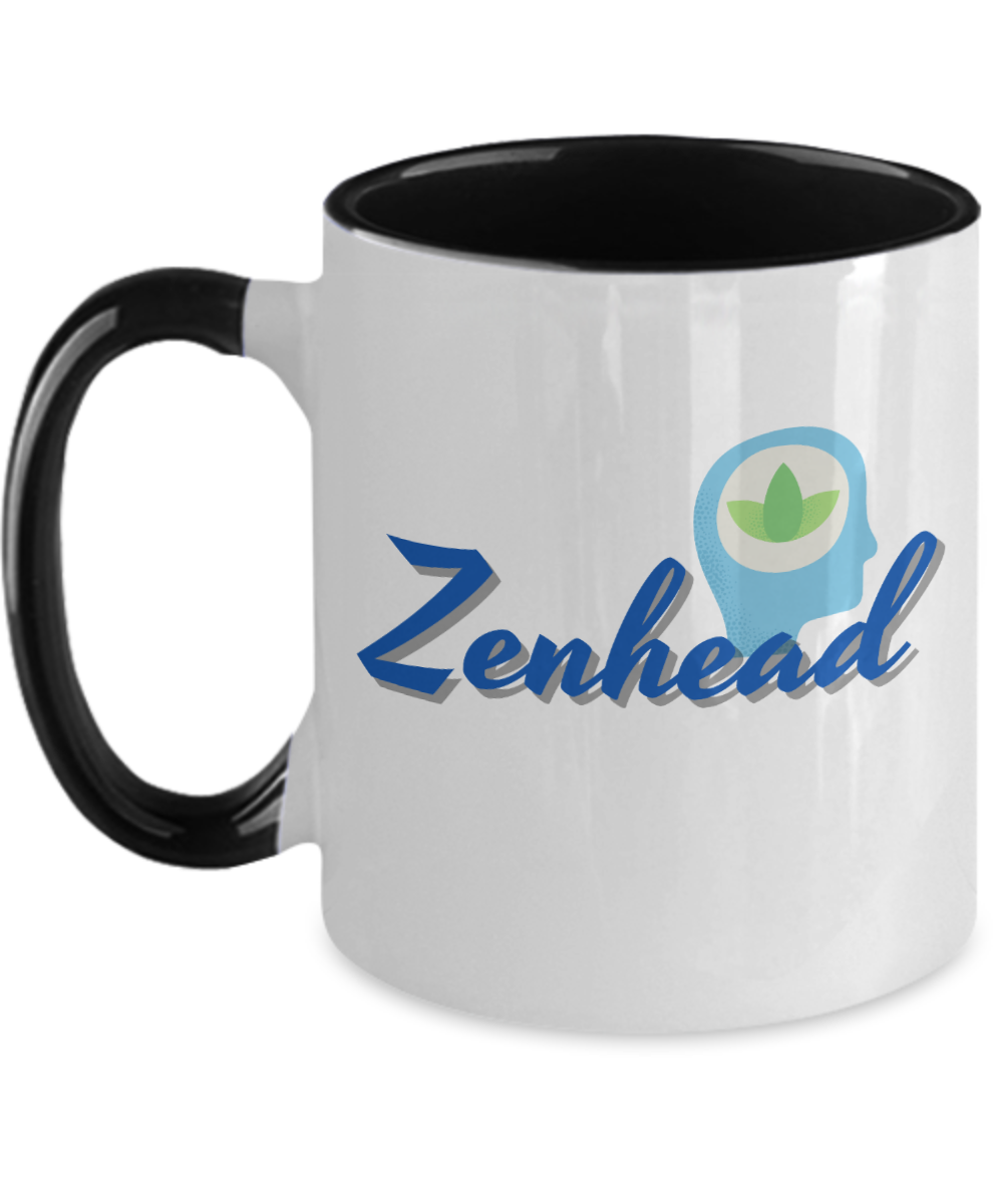 Yoga Gifts Zenhead Birthday Christmas Gift Idea For Men Women Two Tone Coffee Mug 11oz