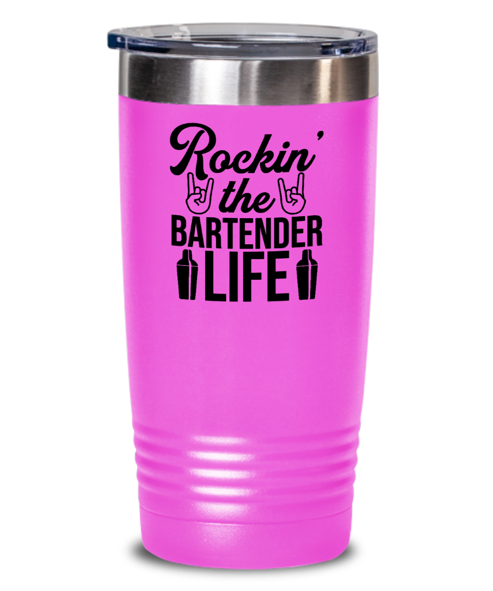 Bartender Gifts Rockin The Bartender Life Birthday Christmas Gift Idea 20oz or 30oz Tumbler