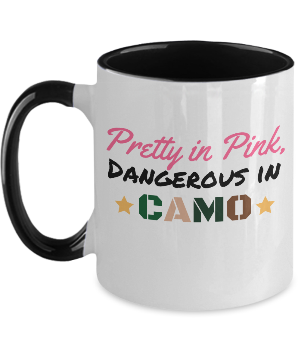 Hunting Gifts Pretty In Pink Birthday Christmas Gift Idea Two Tone Red Coffee Mug 11oz