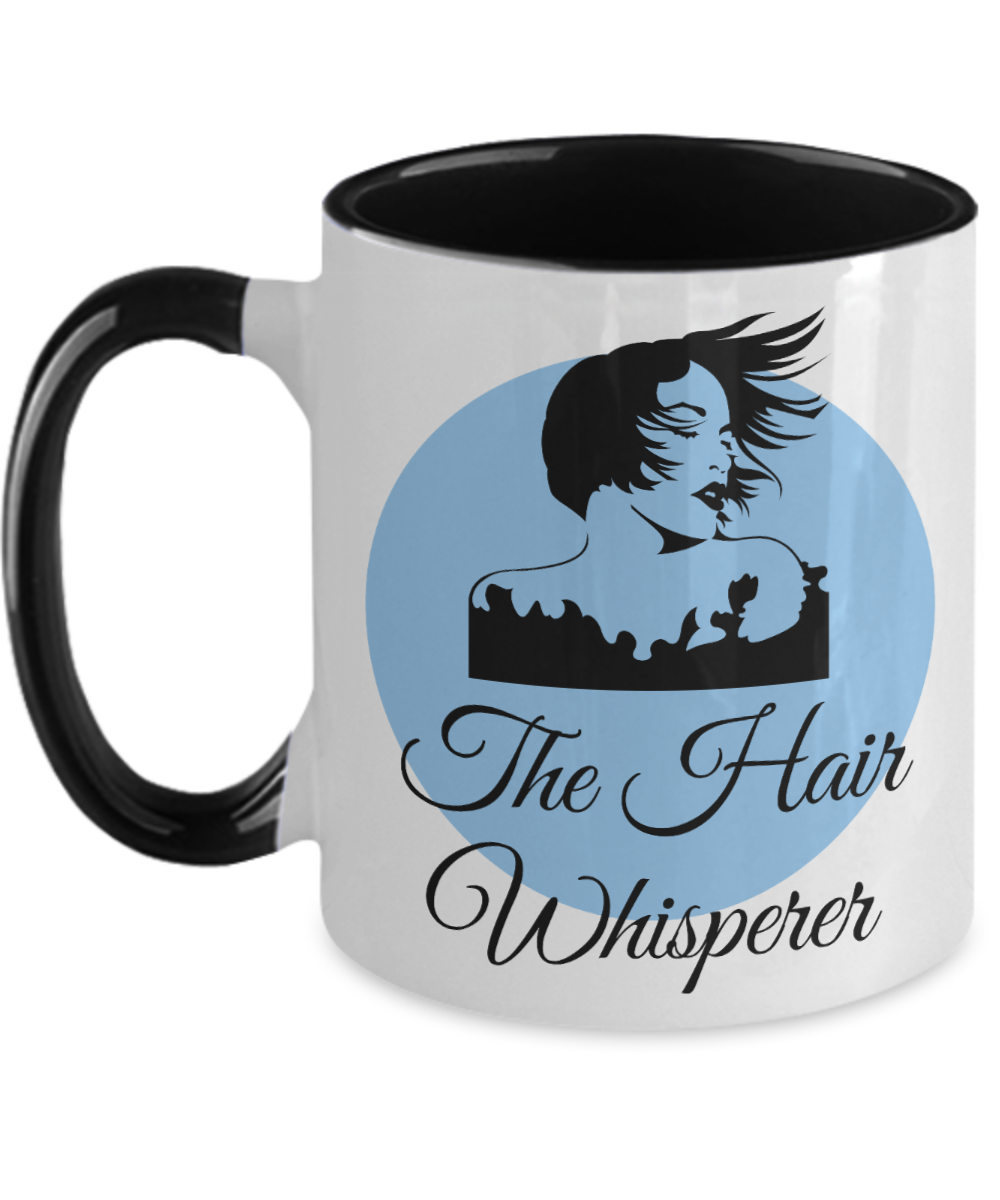 Hairdresser Gifts The Hair Whisperer Birthday Christmas Gift Idea For Women Two Tone Coffee Mug 11oz