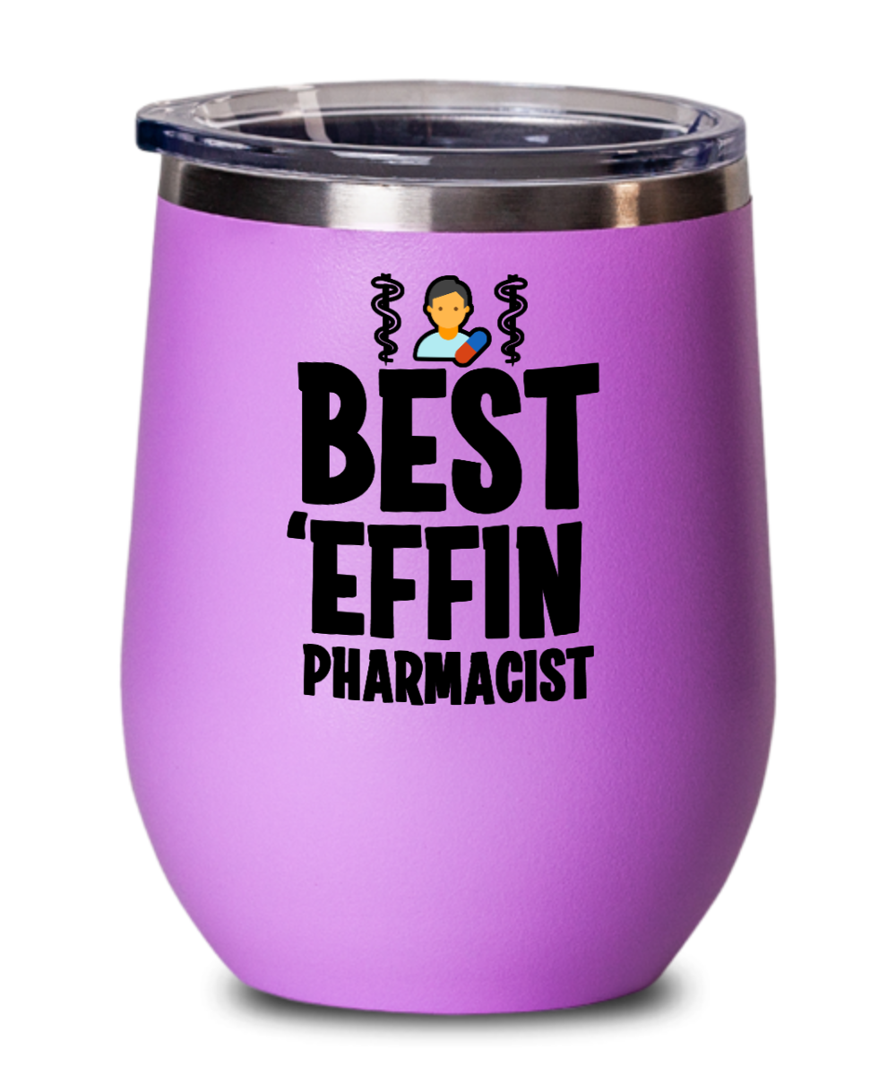 Pharmacist Gifts Best Effin Pharmacist Birthday Christmas Gift Idea For Men Women Wine Glass