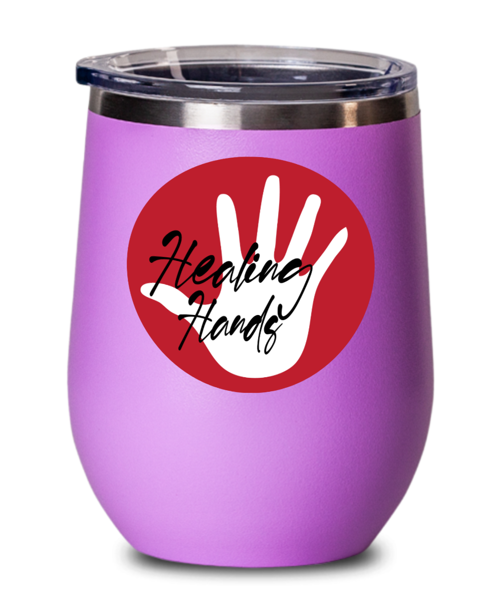 Massage Gifts Healing Hands Birthday Christmas Gift Idea For Men Women Wine Glass