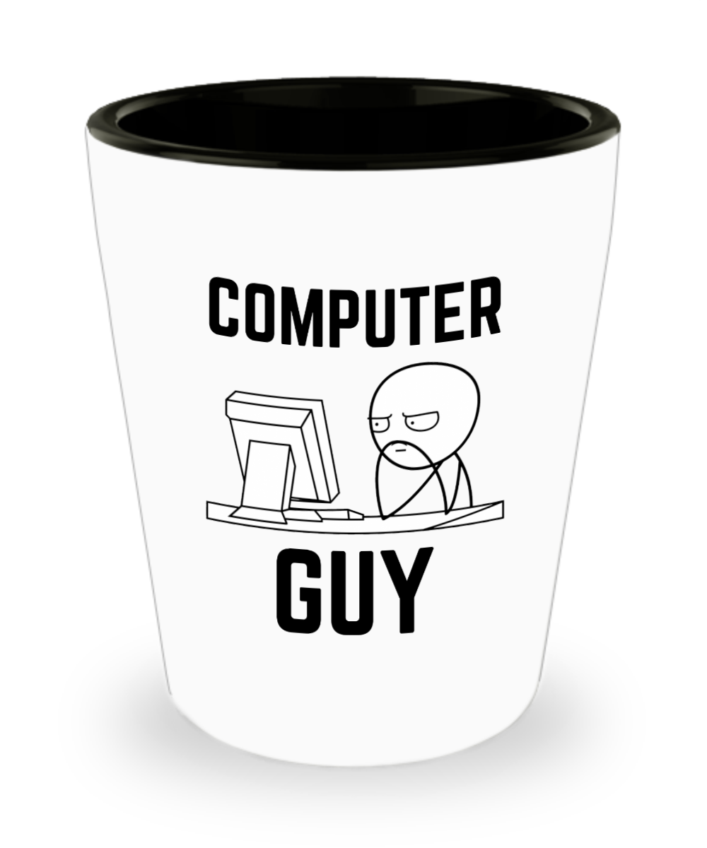 Computer Programming Gifts Computer Guy Birthday Christmas Gift Idea For Men Shot Glass