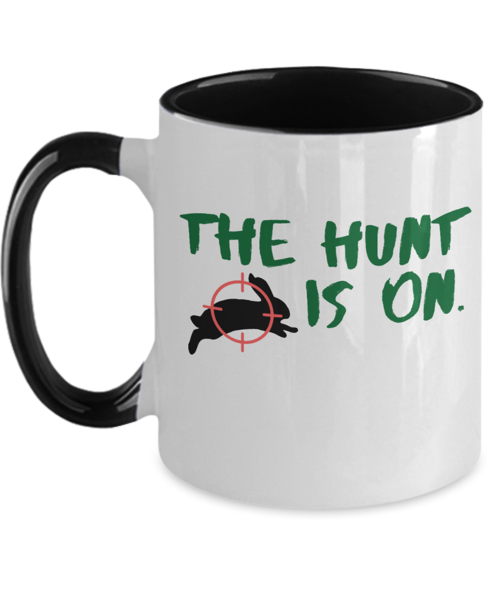 Hunting Gifts The Hunt Is On Birthday Christmas Gift Idea Two Tone Red Coffee Mug 11oz