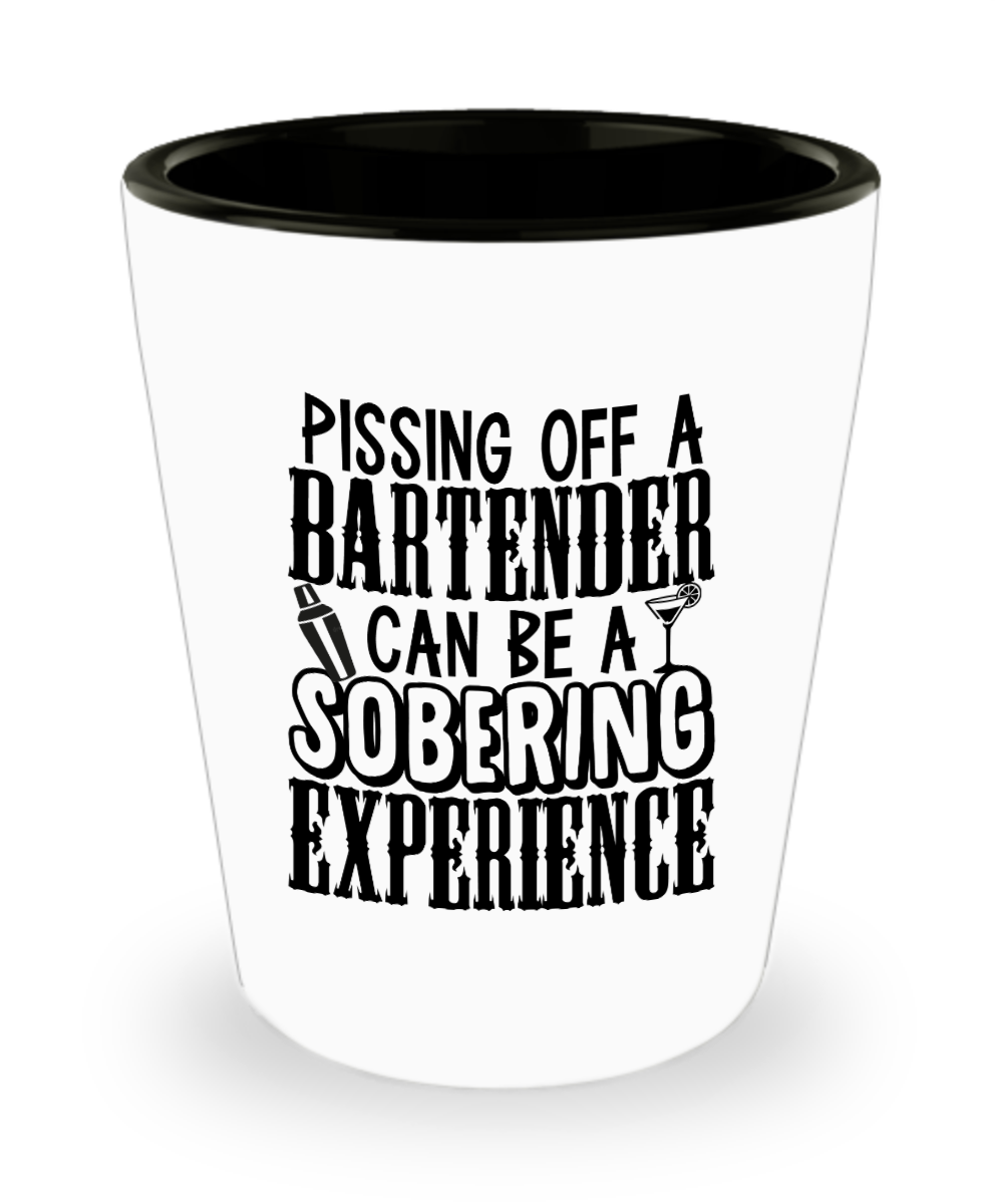 Bartender Gifts Pissing Off A Bartender Birthday Christmas Gift Idea For Men Women Shot Glass