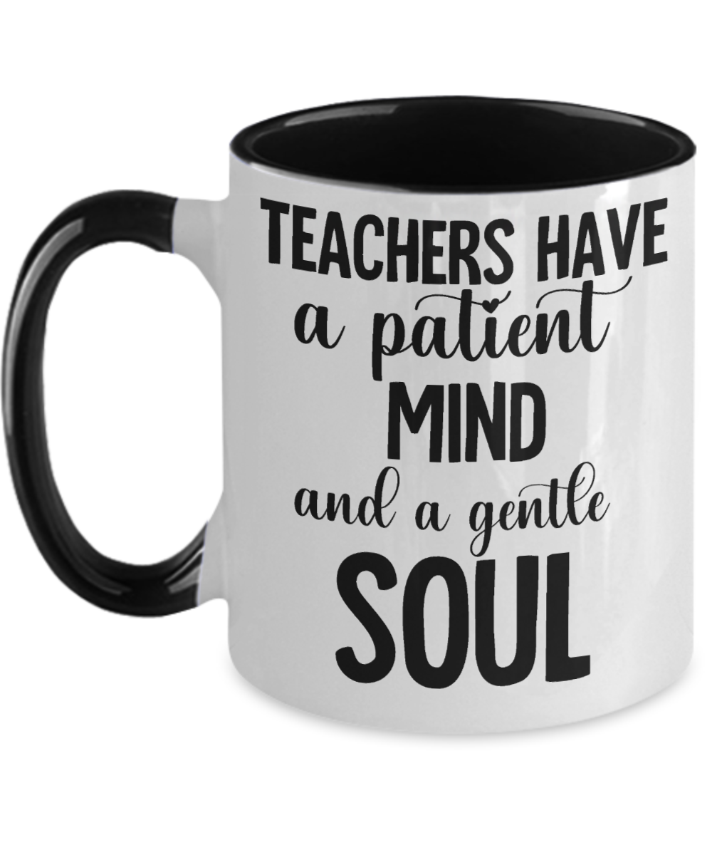 Teacher Gifts Teacher Patient Mind Birthday Christmas Gift Idea Two Tone Coffee Mug 11oz