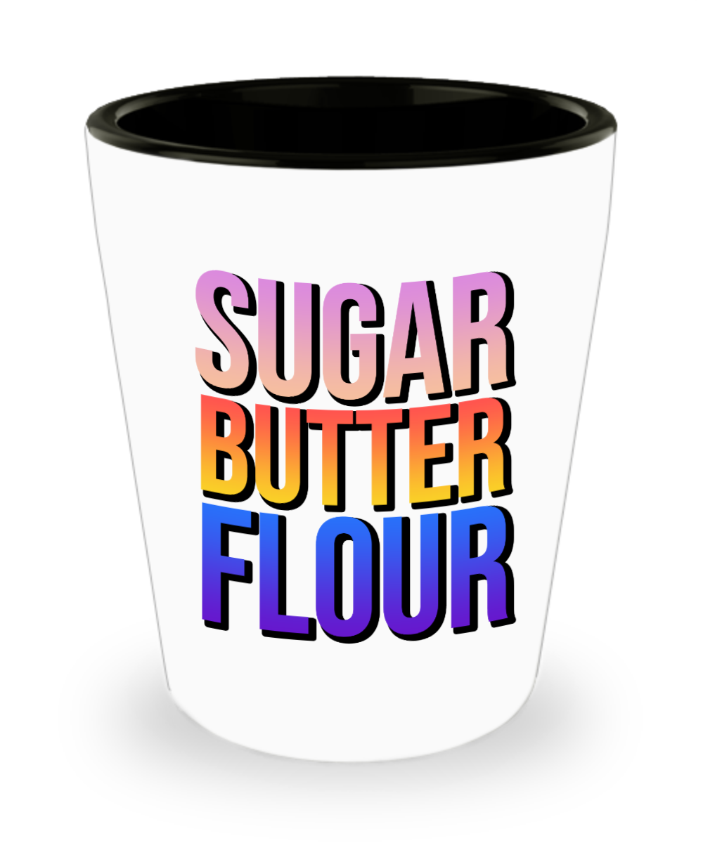 Baking Gifts Sugar Butter Flour Birthday Christmas Gift Idea For Men Women Shot Glass