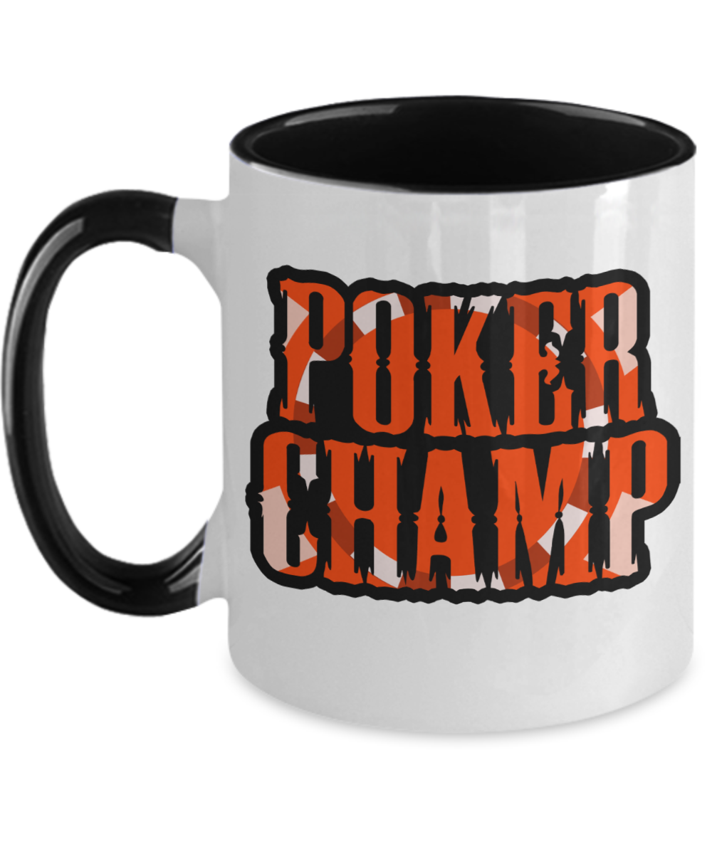 Poker Gifts Poker Champ Birthday Christmas Gift Idea For Men Women Two Tone Coffee Mug 11oz