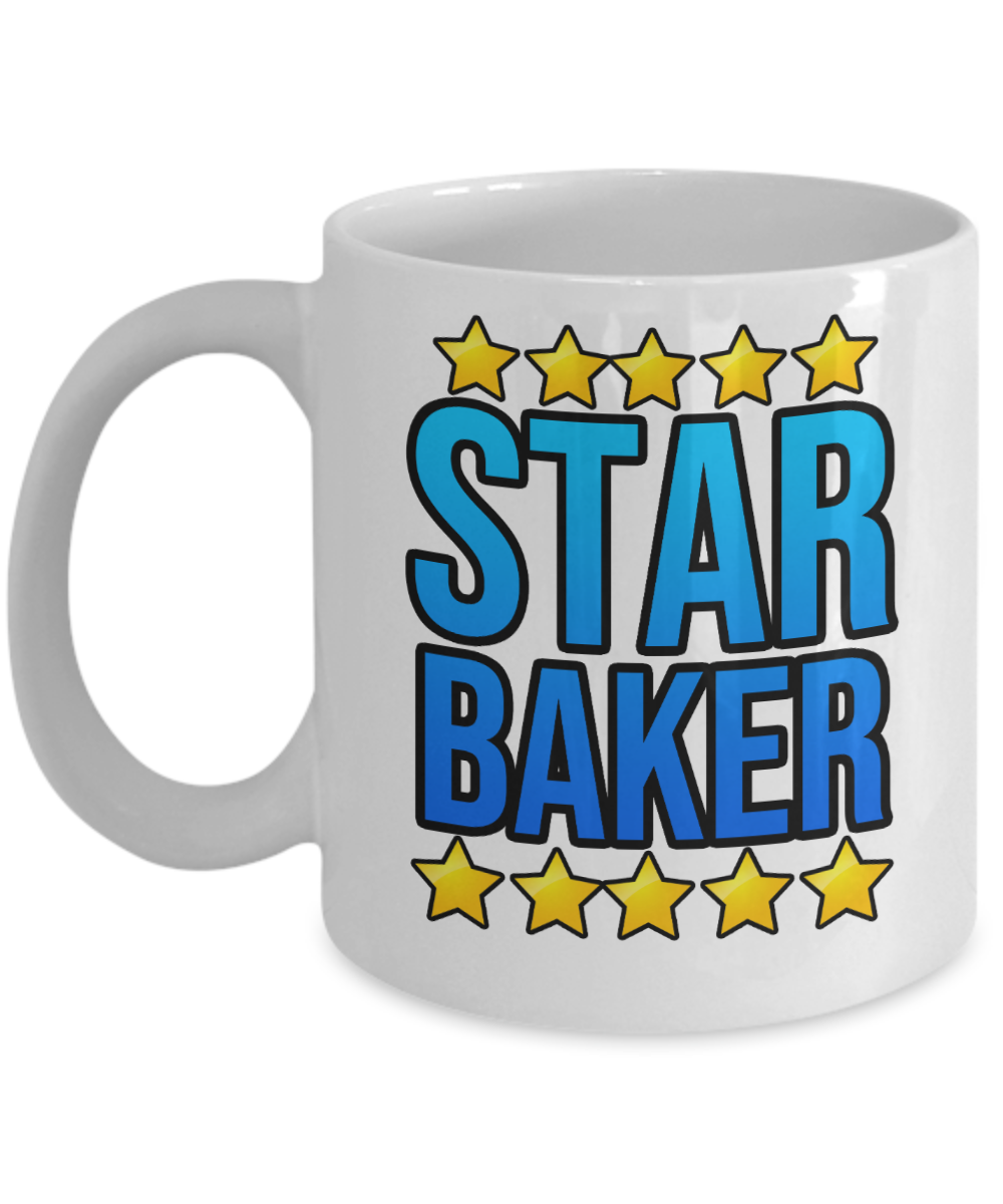 Baking Gifts Coffee Mug Star Baker Birthday Christmas Gift Idea For Men Women 11 oz or 15 oz