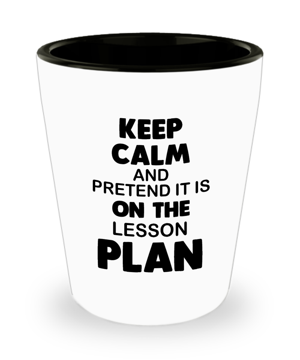 Teacher Gifts Keep Calm And Pretend Birthday Christmas Gift Idea For Men Women Shot Glass